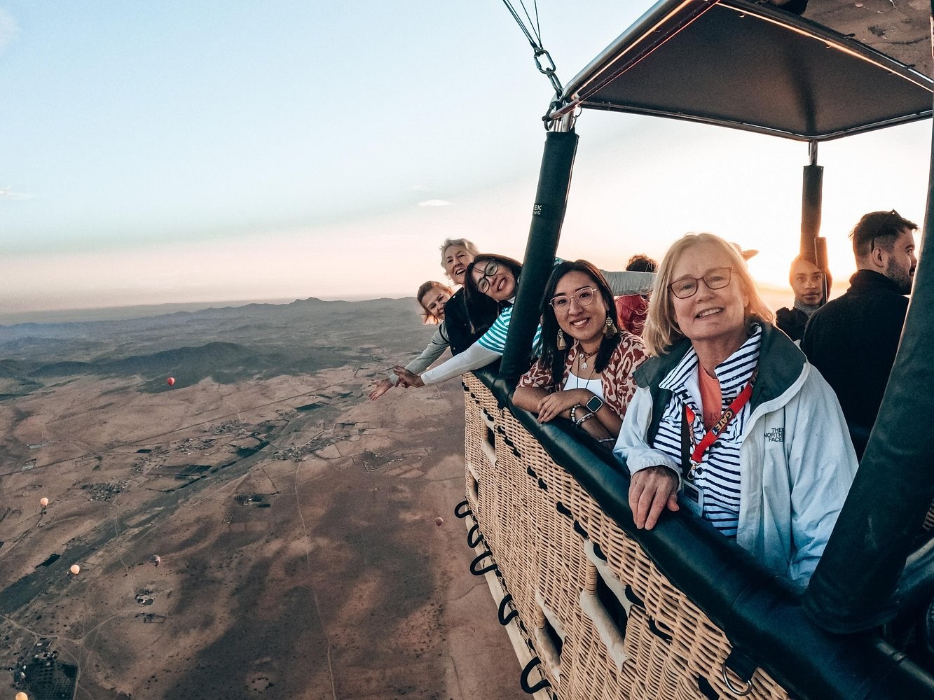 Hot‑air balloon over Marrakech