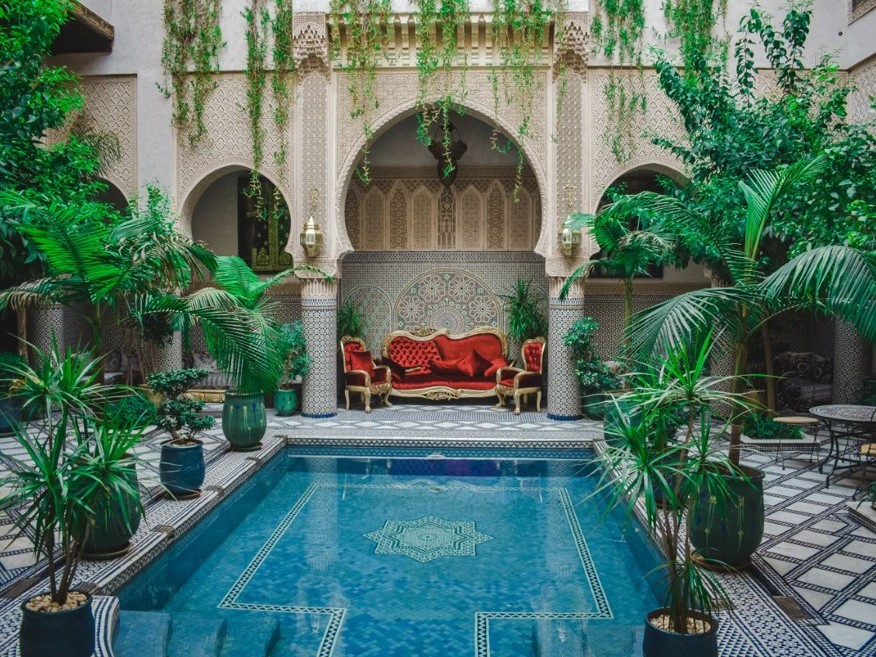 Traditional riad in Morocco